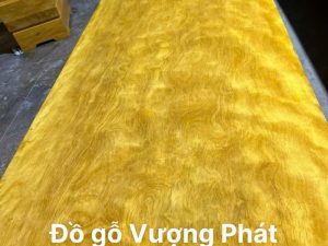 Mặt bàn ăn nguyên khối gỗ Cẩm vàng Loại 1 đẹp