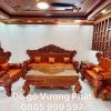 Bộ Bàn ghế hoàng gia Louis hoa lá tây gỗ Gõ đỏ pachy nguyên khối loại 1 ko chắp ghép