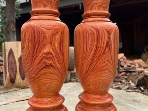 Lục bình phong thủy gỗ Hương cao 1m6 chọn gỗ chọn vân veo đẹp loại 1