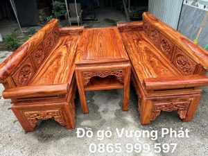 Trường kỷ đại chân vấu gỗ Hương đá hàng víp dày dặn đẹp loại 1